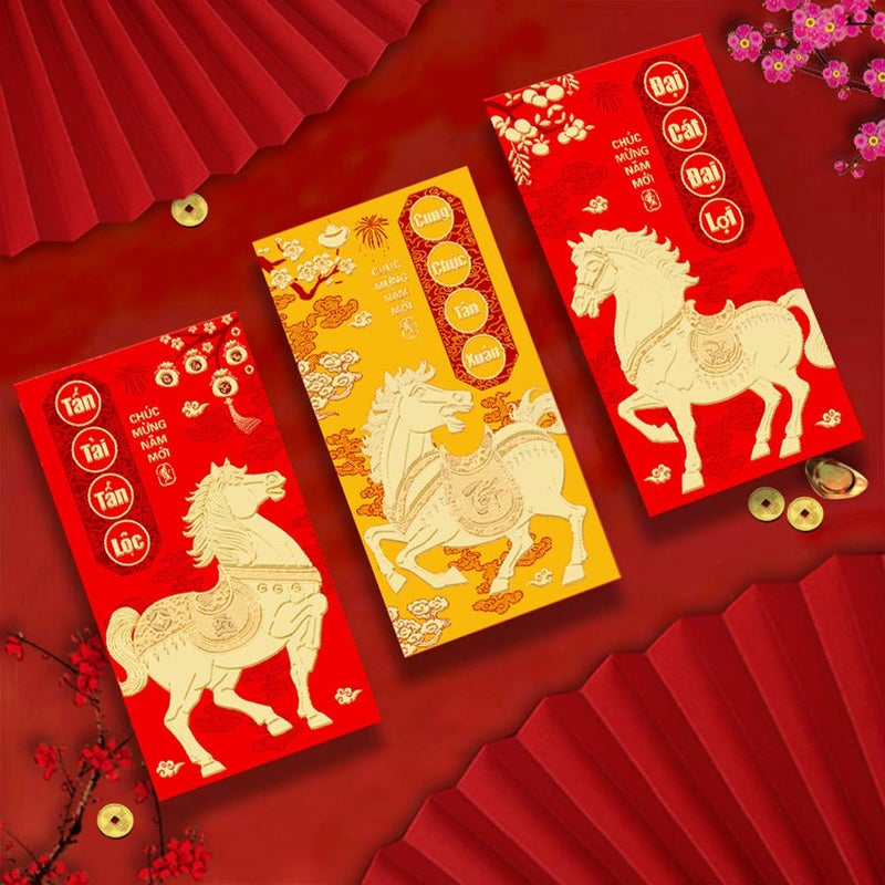 Red Envelopes Chinese New Year 2026, Money Envelopes For Cash, Hong Bao Lucky Red Envelope for Spring Festival of the Horse (B) - Image 4